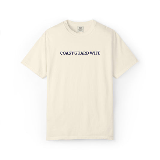 Coast Guard Wife Embroidered T-Shirt — Military Spouse Tee