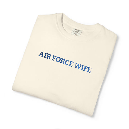 Air Force Wife Embroidered T-Shirt — Military Spouse Tee