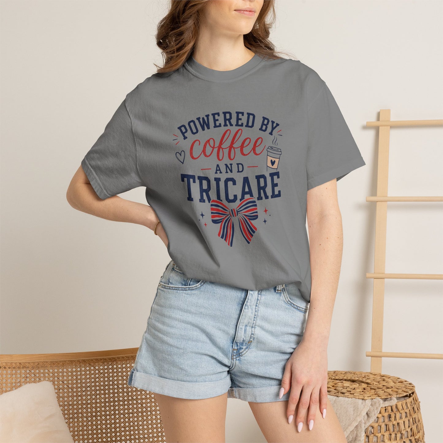 Powered By Coffee And Tricare T-Shirt