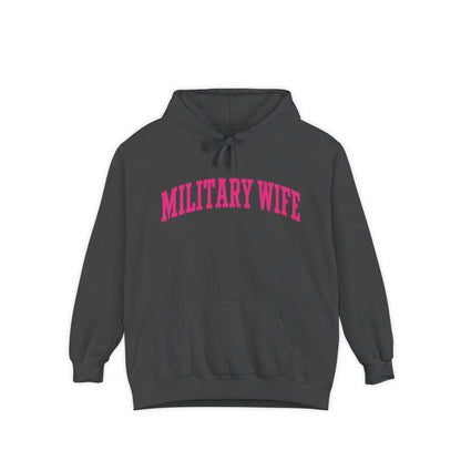 Military Wife Pink Lettering Comfort Colors® Hoodie