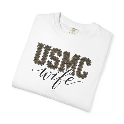USMC Wife T-Shirt - Camo Print Military Spouse Tee