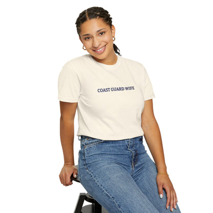 Coast Guard Wife Embroidered T-Shirt — Military Spouse Tee