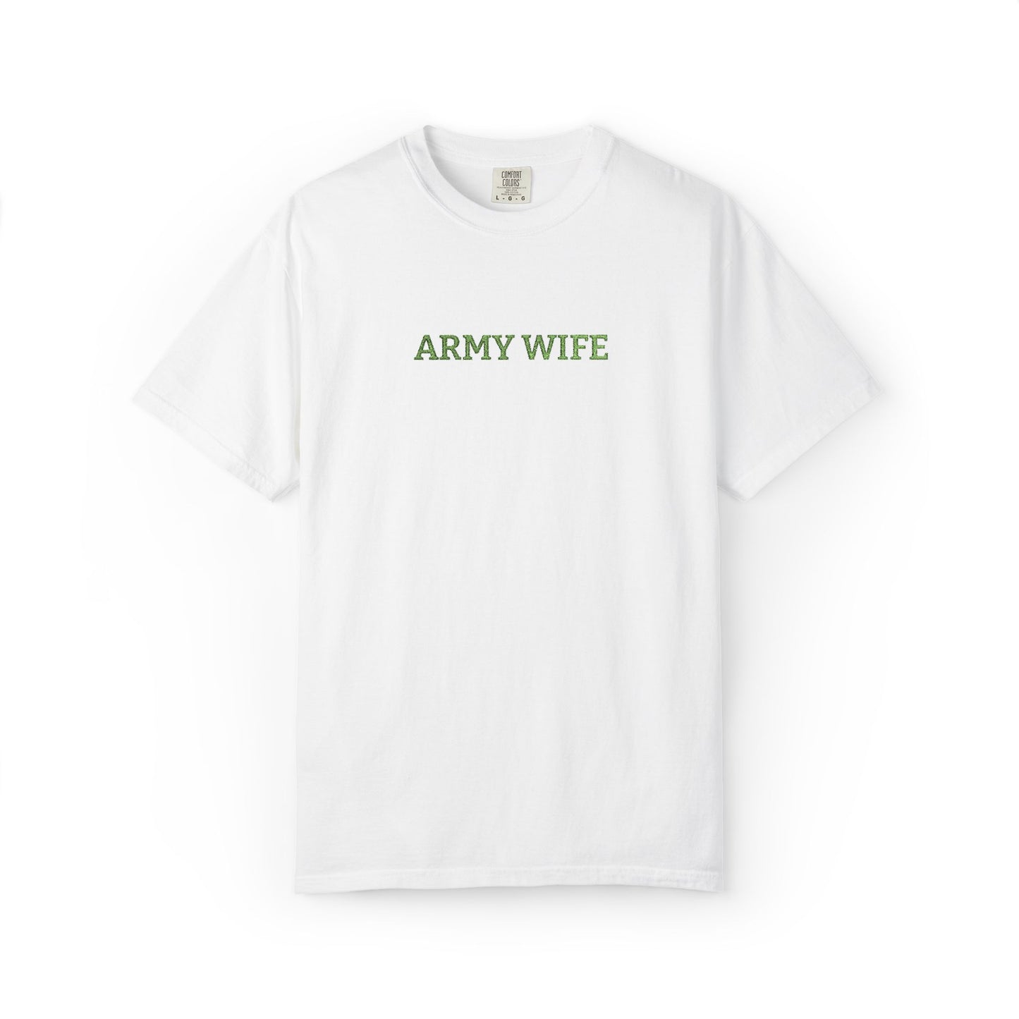 Army Wife Embroidered T-Shirt —  Military Spouse Tee