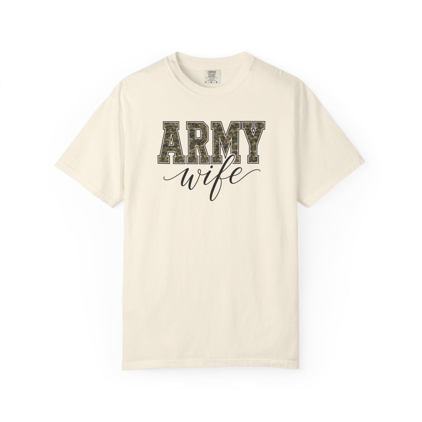 Army Wife T-Shirt - Camo Print Military Spouse Tee