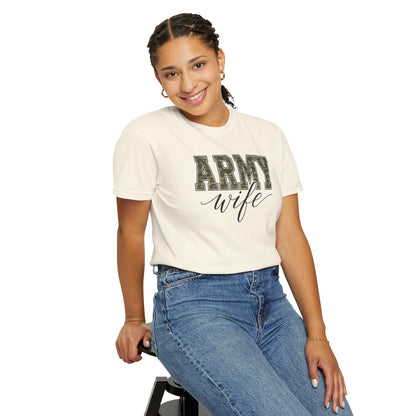 Army Wife T-Shirt - Camo Print Military Spouse Tee