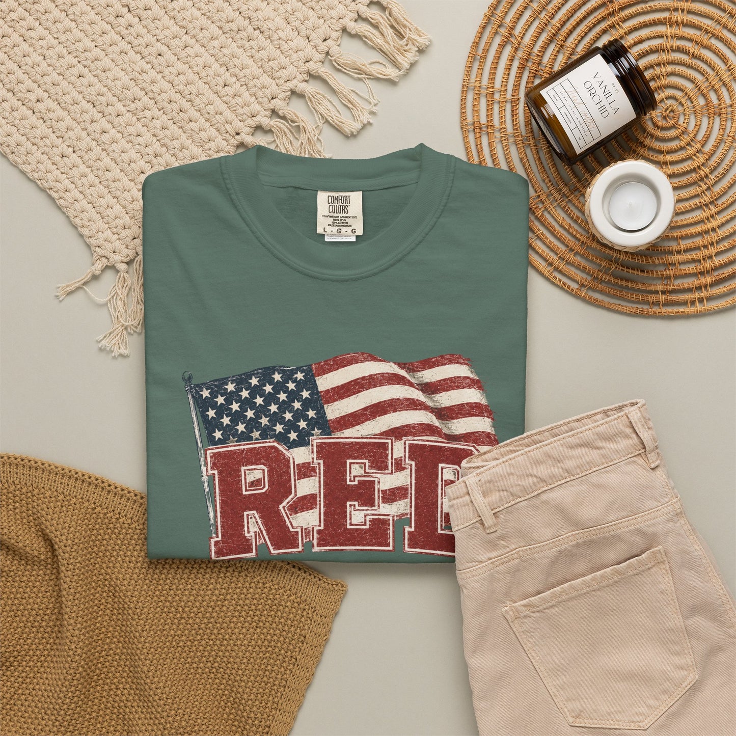 RED “Remember Everyone Deployed” T-Shirt — American Flag Patriotic Tee