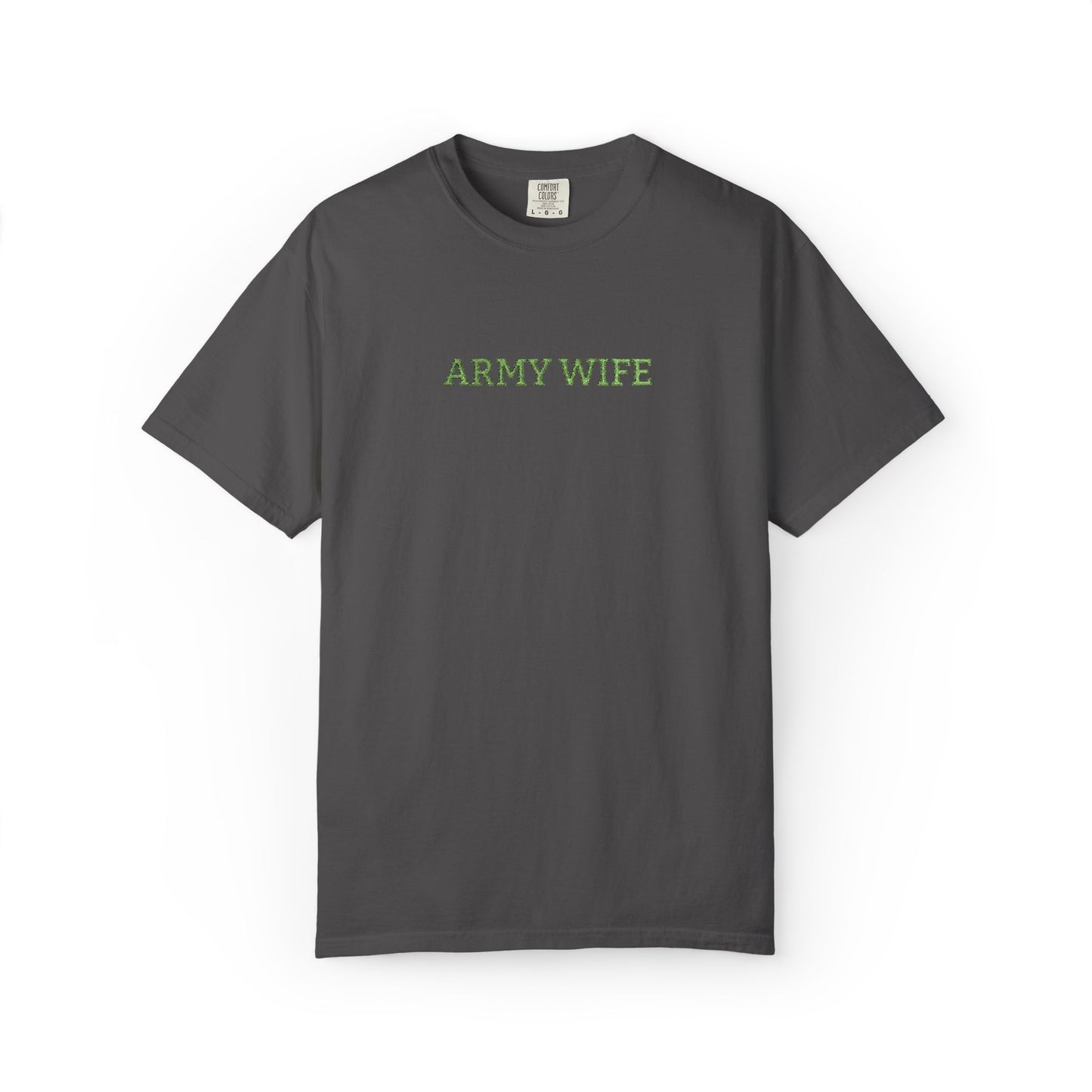 Army Wife Embroidered T-Shirt —  Military Spouse Tee
