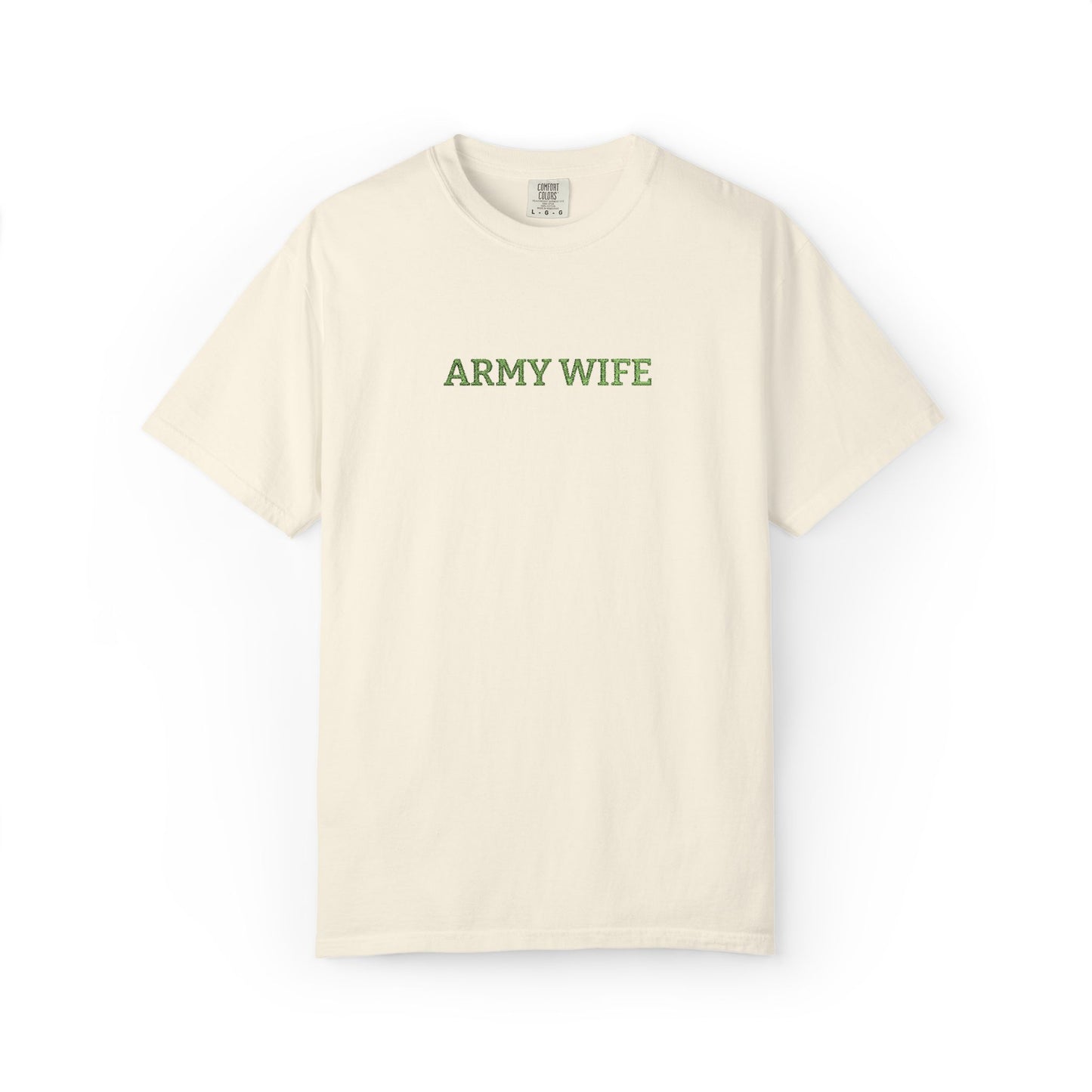 Army Wife Embroidered T-Shirt —  Military Spouse Tee