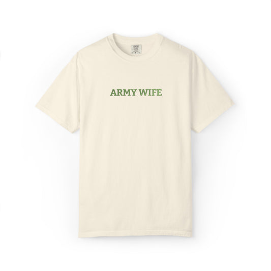 Army Wife Embroidered T-Shirt —  Military Spouse Tee