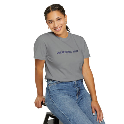 Coast Guard Wife Embroidered T-Shirt — Military Spouse Tee