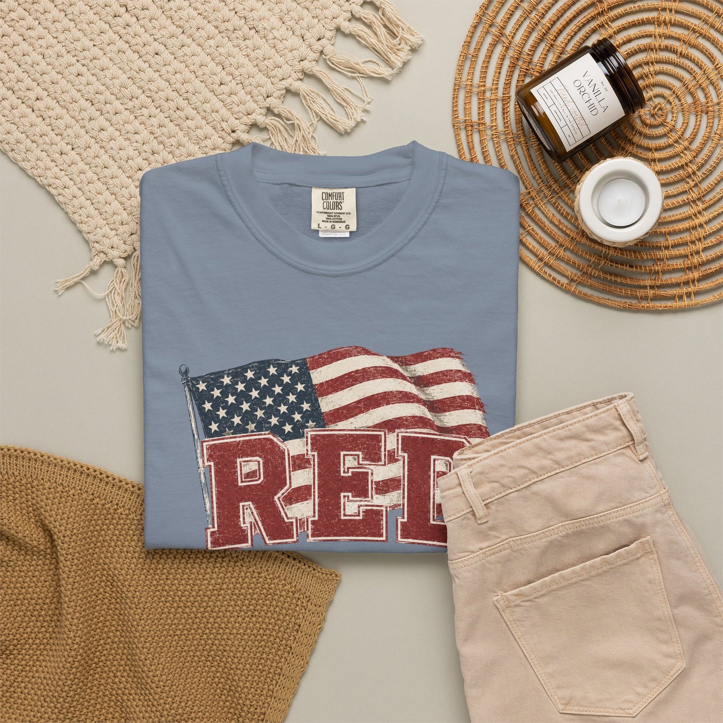 RED “Remember Everyone Deployed” T-Shirt — American Flag Patriotic Tee