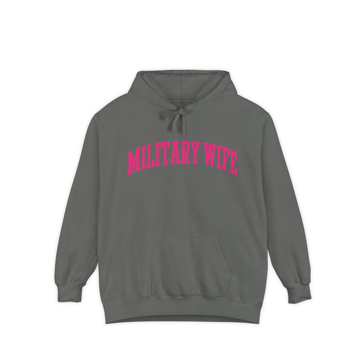 Military Wife Pink Lettering Comfort Colors® Hoodie