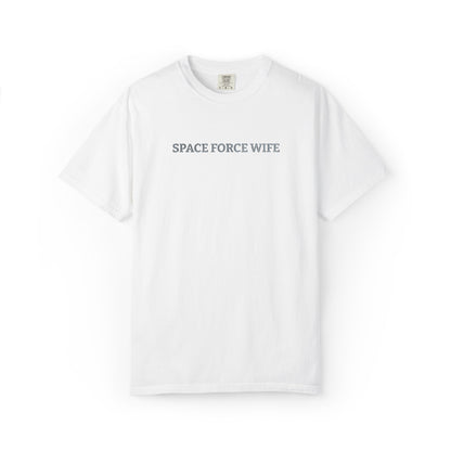 Space Force Wife Embroidered T-Shirt — Military Spouse Tee