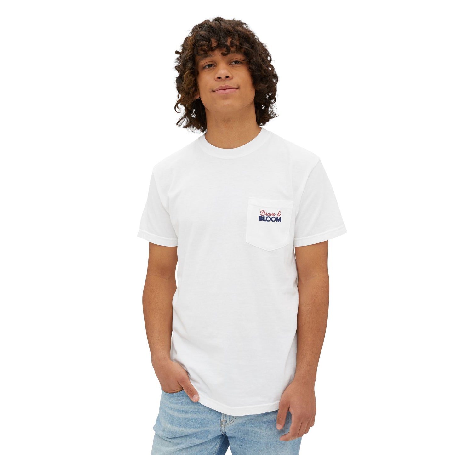 "Remember Everyone Deployed" Patriotic Front Porch Pocket Tee
