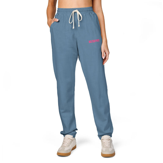 Military Wife Pink Lettering Fleece Sweatpants