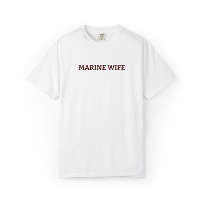 Marine Wife Embroidered T-Shirt — Military Spouse Tee