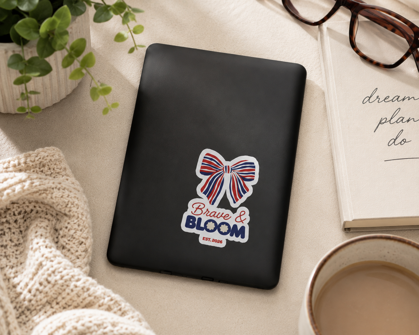 Brave & Bloom Logo Kiss-Cut Sticker