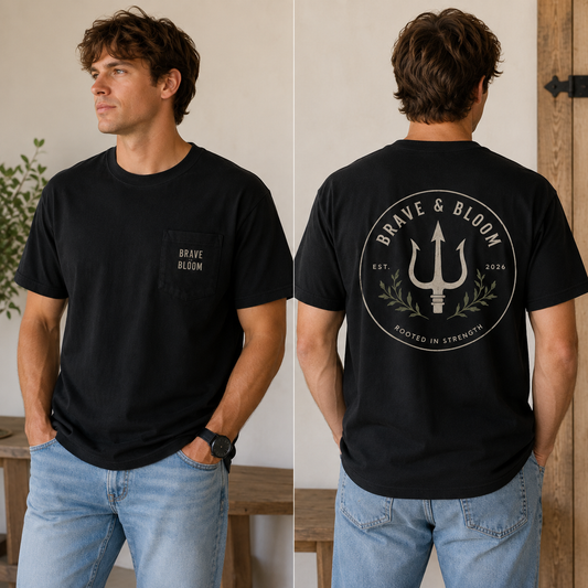Men's Brave & Bloom Logo Pocket T-Shirt