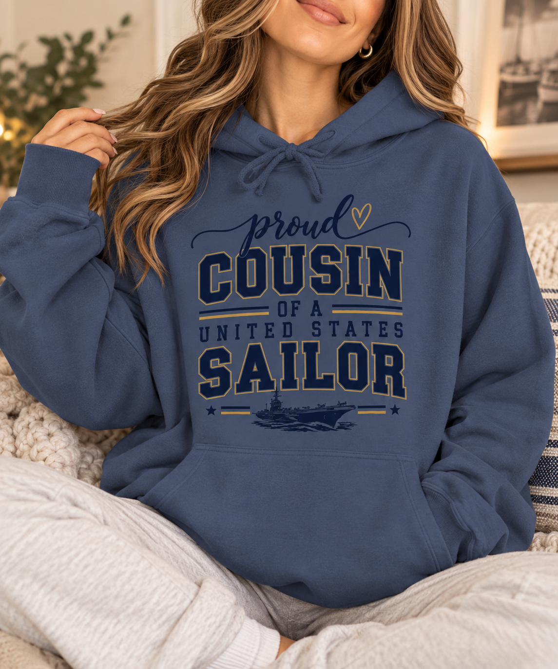Proud Cousin of a United States Sailor Hoodie