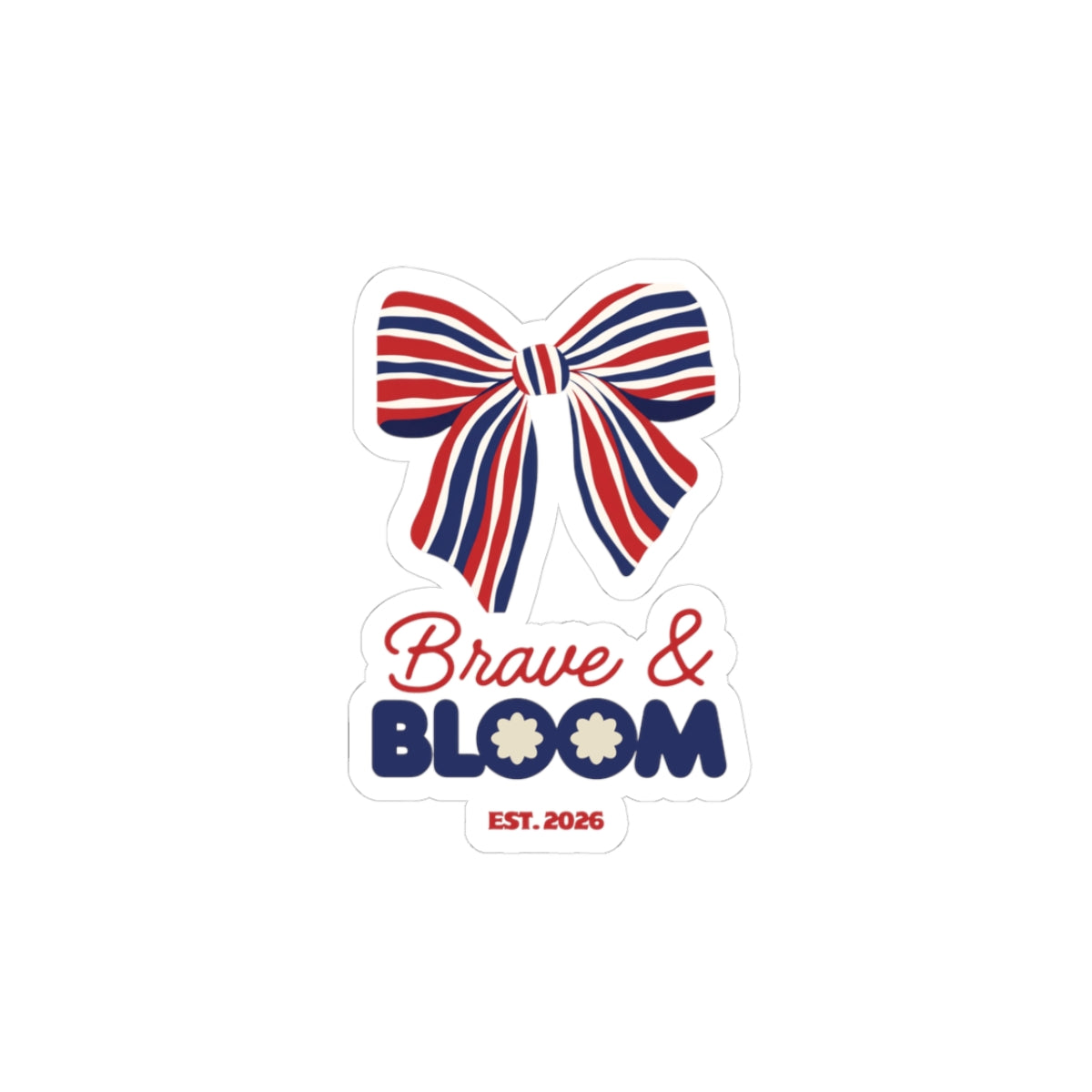 Brave & Bloom Logo Kiss-Cut Sticker
