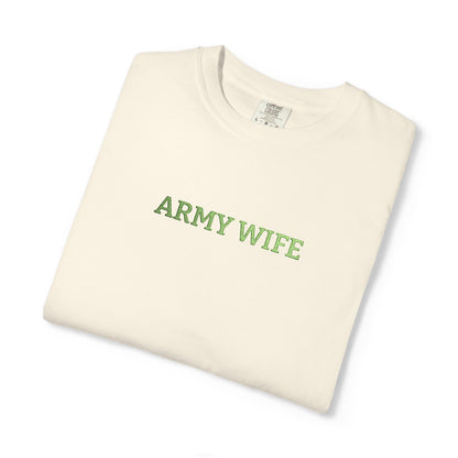 Army Wife Embroidered T-Shirt —  Military Spouse Tee