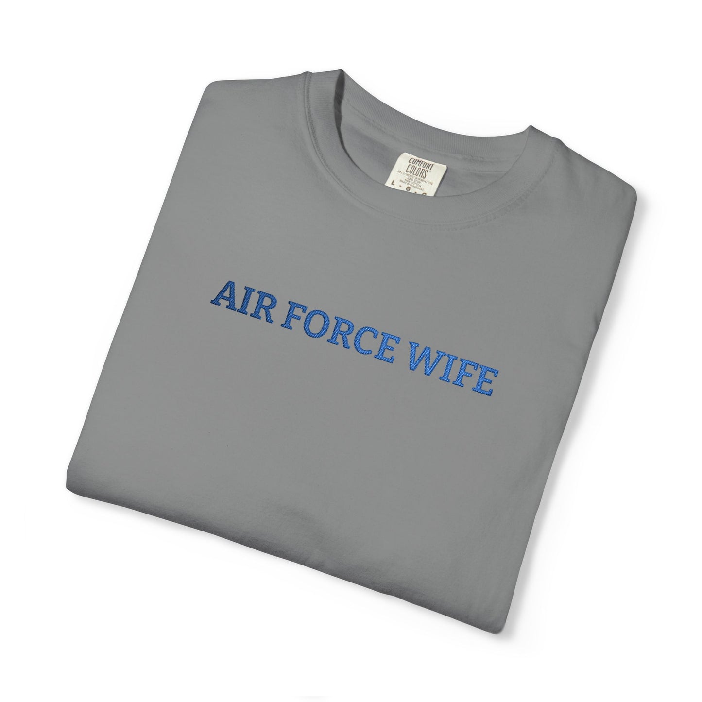 Air Force Wife Embroidered T-Shirt — Military Spouse Tee