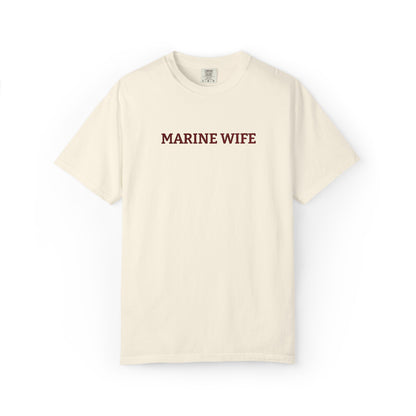 Marine Wife Embroidered T-Shirt — Military Spouse Tee
