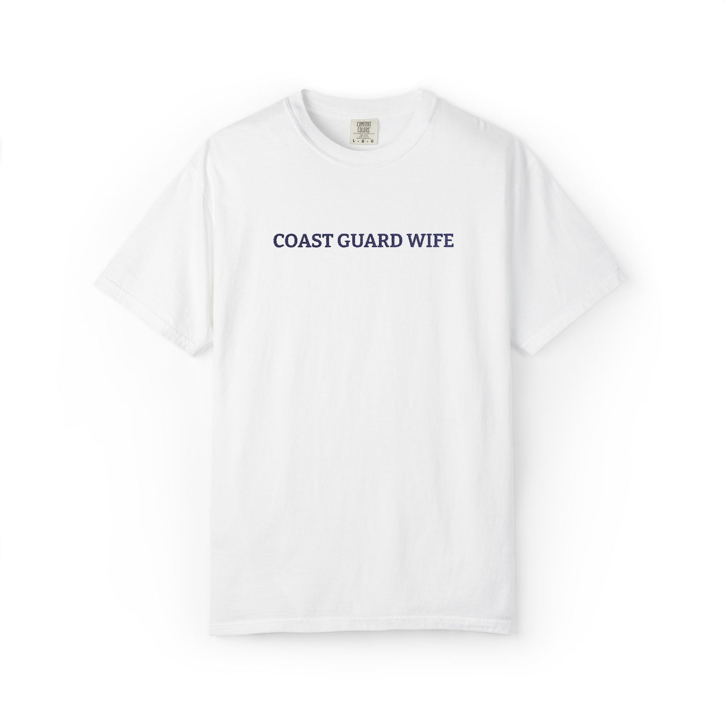 Coast Guard Wife Embroidered T-Shirt — Military Spouse Tee