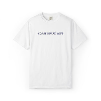 Coast Guard Wife Embroidered T-Shirt — Military Spouse Tee