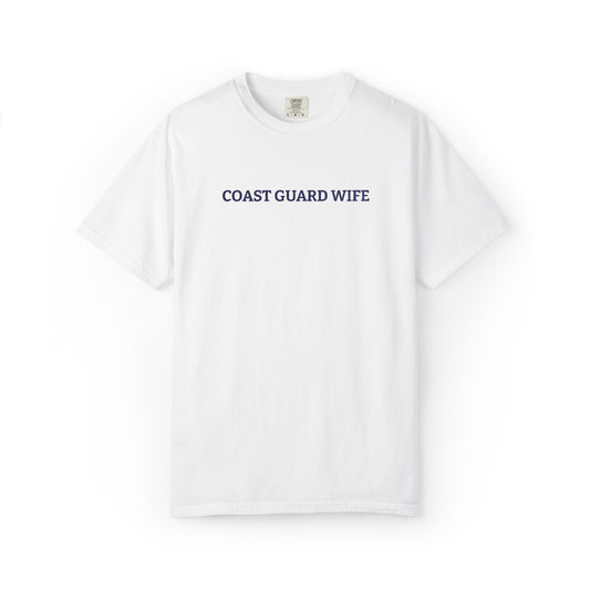 Coast Guard Wife Embroidered T-Shirt — Military Spouse Tee