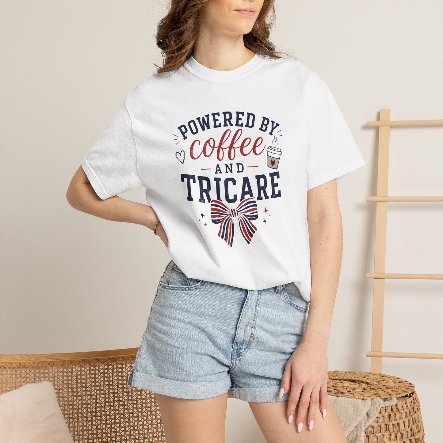 Powered By Coffee And Tricare T-Shirt