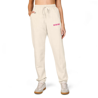 Military Wife Pink Lettering Fleece Sweatpants