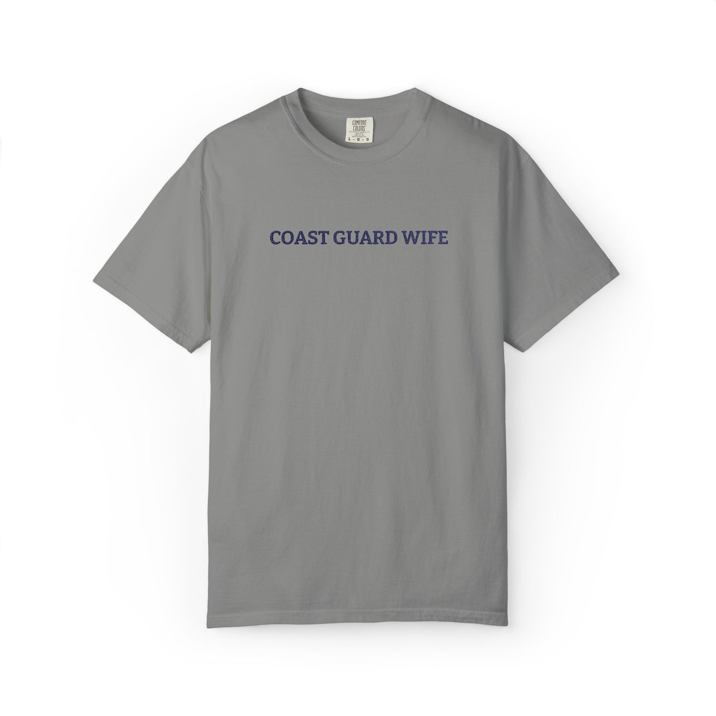 Coast Guard Wife Embroidered T-Shirt — Military Spouse Tee