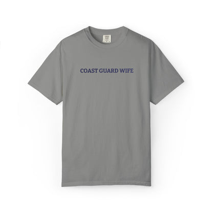 Coast Guard Wife Embroidered T-Shirt — Military Spouse Tee