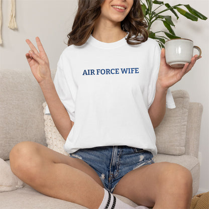 Air Force Wife Embroidered T-Shirt — Military Spouse Tee