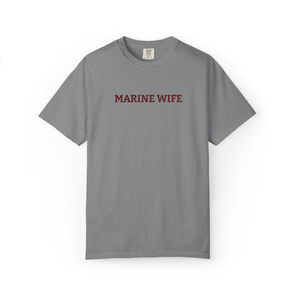 Marine Wife Embroidered T-Shirt — Military Spouse Tee