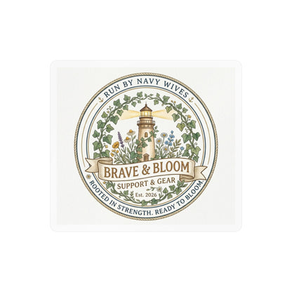 Brave & Bloom Support & Gear Kiss-Cut Vinyl Sticker